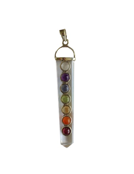 Photo de Pendentif barrette cristal des chakras - encens.business - Boutique ésotérique en ligne - vente de Pendentif barrette cristal