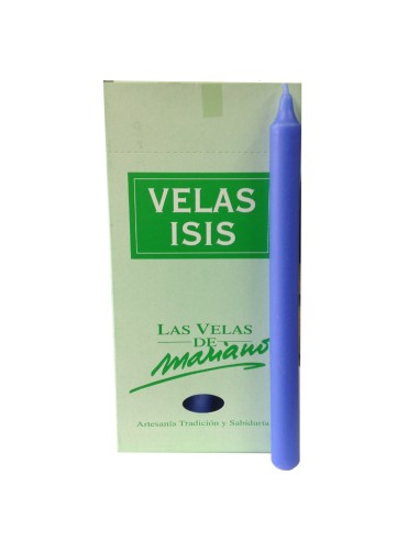 Photo de Velas Isis I bleu ciel - encens.business - Boutique ésotérique en ligne - vente de Velas Isis I bleu ciel