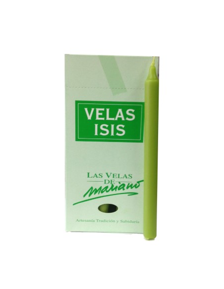 Photo de Velas Isis I vert clair - encens.business - Boutique ésotérique en ligne - vente de Velas Isis I vert clair