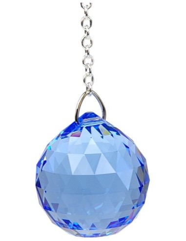 Photo de Suspension boule à facettes bleue - encens.business - Boutique ésotérique en ligne - vente de Suspension boule à facettes ble