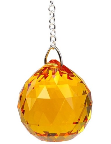 Photo de Suspension boule à facettes orange - encens.business - Boutique ésotérique en ligne - vente de Suspension boule à facettes or