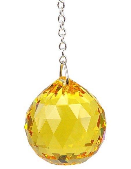 Photo de Suspension boule à facettes jaune - encens.business - Boutique ésotérique en ligne - vente de Suspension boule à facettes jau