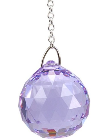 Photo de Suspension boule à facettes violette - encens.business - Boutique ésotérique en ligne - vente de Suspension boule à facettes 