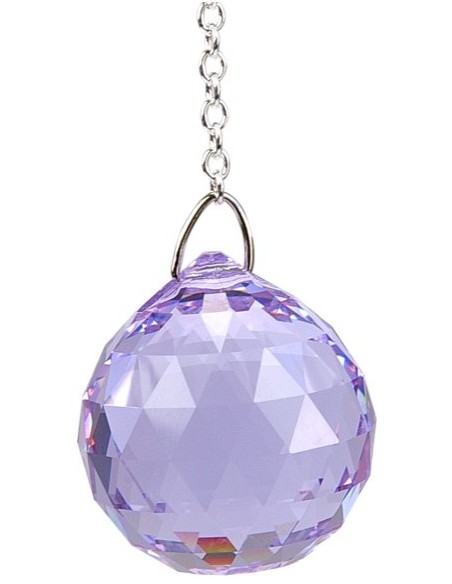 Photo de Suspension boule à facettes violette - encens.business - Boutique ésotérique en ligne - vente de Suspension boule à facettes 