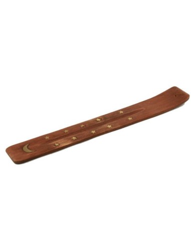 Photo de Porte encens en bois avec décoration - encens.business - Boutique ésotérique en ligne - vente de Porte encens en bois avec dé