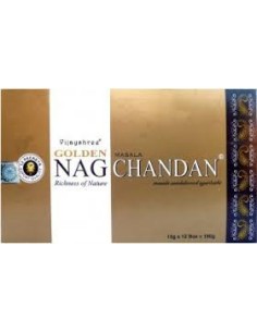 Photo de Boite d'encens 12 étuis de 15 grammes GOLDEN NAG CHANDAN - encens.business - Boutique ésotérique en ligne - vente de Boite d'