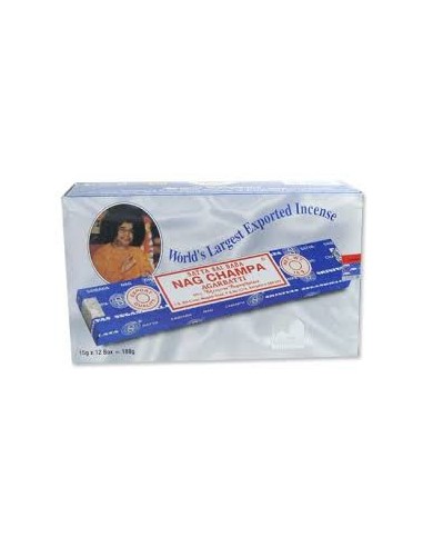 Photo de Boite d'encens 12 étuis de 15 grammes SATYA NAG CHAMPA - encens.business - Boutique ésotérique en ligne - vente de Boite d'en