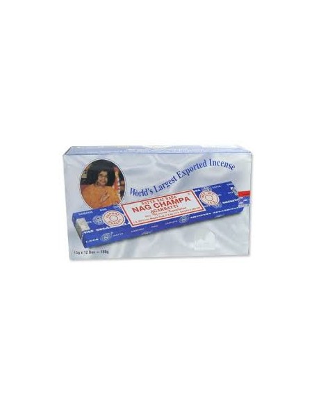 Photo de Boite d'encens 12 étuis de 15 grammes SATYA NAG CHAMPA - encens.business - Boutique ésotérique en ligne - vente de Boite d'en