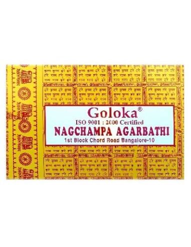 Photo de Boite d'encens 12 étuis de 15 grammes GOLOKA NAG CHAMPA - encens.business - Boutique ésotérique en ligne - vente de Boite d'e