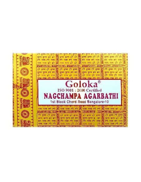 Photo de Boite d'encens 12 étuis de 15 grammes GOLOKA NAG CHAMPA - encens.business - Boutique ésotérique en ligne - vente de Boite d'e