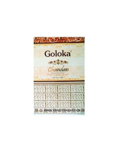 Photo de Boite d'encens 12 étuis de 15 grammes GOLOKA CHANDAN - encens.business - Boutique ésotérique en ligne - vente de Boite d'ence