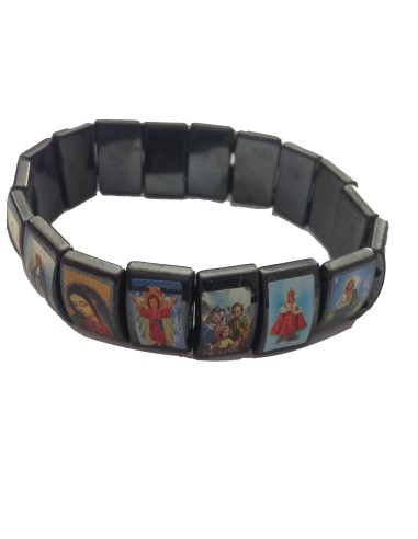 Photo de Gourmette des Saints en hématite - encens.business - Boutique ésotérique en ligne - vente de Gourmette des Saints en hématite