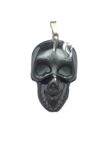 Photo de Pendentif tête de mort en hématite - encens.business - Boutique ésotérique en ligne - vente de Pendentif tête de mort en héma