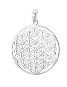 Photo de Pendentif Fleur de vie Argent 30 mm - encens.business - Boutique ésotérique en ligne - vente de Pendentif Fleur de vie Argent