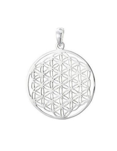 Photo de Pendentif Fleur de vie Argent 30 mm - encens.business - Boutique ésotérique en ligne - vente de Pendentif Fleur de vie Argent