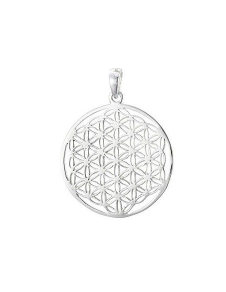 Photo de Pendentif Fleur de vie Argent 30 mm - encens.business - Boutique ésotérique en ligne - vente de Pendentif Fleur de vie Argent