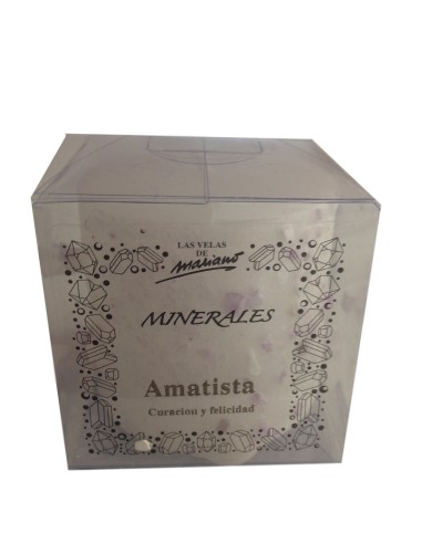Photo de Bougie minérale à l'améthyste - encens.business - Boutique ésotérique en ligne - vente de Bougie minérale à l'améthyste