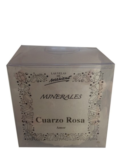 Photo de Bougie minérale au quartz rose - encens.business - Boutique ésotérique en ligne - vente de Bougie minérale au quartz rose