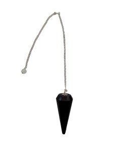 Photo de Pendule conique en shungite facetté - encens.business - Boutique ésotérique en ligne - vente de Pendule conique en shungite f