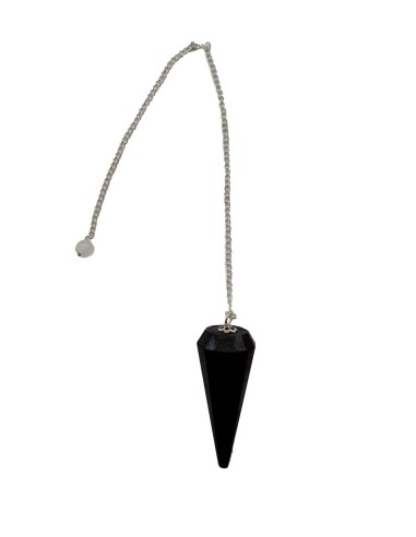 Photo de Pendule conique en shungite facetté - encens.business - Boutique ésotérique en ligne - vente de Pendule conique en shungite f