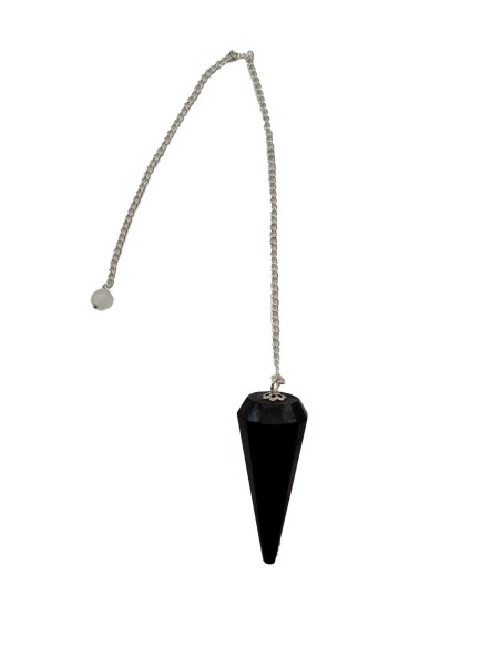Photo de Pendule conique en shungite facetté - encens.business - Boutique ésotérique en ligne - vente de Pendule conique en shungite f