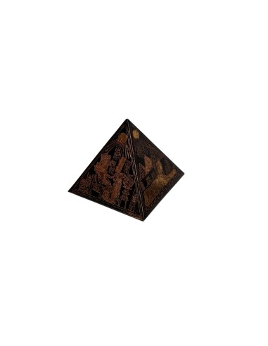 Photo de Pyramide égyptienne noir et doré 5 cm - encens.business - Boutique ésotérique en ligne - vente de Pyramide égyptienne noir et