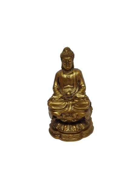 Photo de Statuette Bouddha doré en résine - encens.business - Boutique ésotérique en ligne - vente de Statuette Bouddha doré en résine