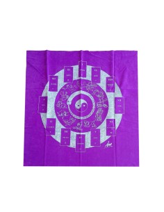 Photo de Tapis de tirage de cartomancie violet Yin & Yang - encens.business - Boutique ésotérique en ligne - vente de Tapis de tirage 
