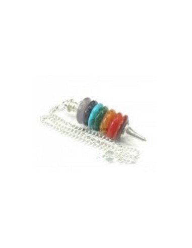 Photo de Pendule donuts 7 chakras - encens.business - Boutique ésotérique en ligne - vente de Pendule donuts 7 chakras