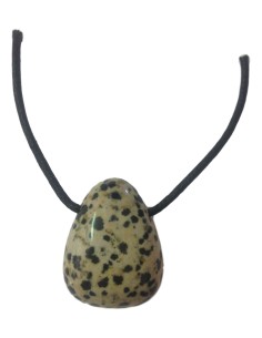 Photo de Pendentif percé en jaspe dalmatien - encens.business - Boutique ésotérique en ligne - vente de Pendentif percé en jaspe dalma