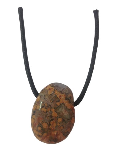 Photo de Pendentif percé en jaspe léopard - encens.business - Boutique ésotérique en ligne - vente de Pendentif percé en jaspe léopard