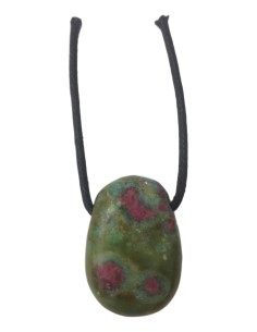 Photo de Pendentif percé en fuchsite rubis - encens.business - Boutique ésotérique en ligne - vente de Pendentif percé en fuchsite rub