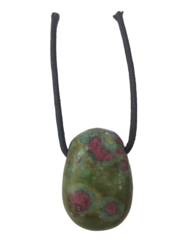 Photo de Pendentif percé en fuchsite rubis - encens.business - Boutique ésotérique en ligne - vente de Pendentif percé en fuchsite rub