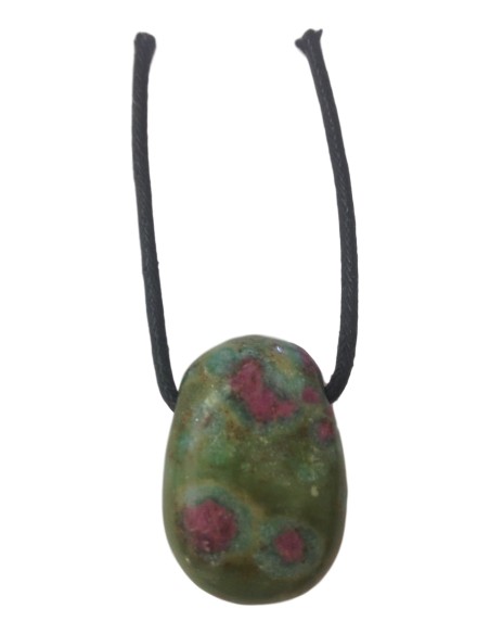 Photo de Pendentif percé en fuchsite rubis - encens.business - Boutique ésotérique en ligne - vente de Pendentif percé en fuchsite rub
