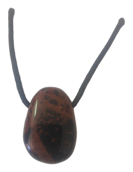 Photo de Pendentif percé en obsidienne mahagonite - encens.business - Boutique ésotérique en ligne - vente de Pendentif percé en obsid