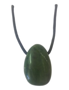 Photo de Pendentif percé en jade nephrite - encens.business - Boutique ésotérique en ligne - vente de Pendentif percé en jade nephrite