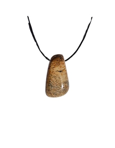 Photo de Pendentif triface percé en Jaspe paysage - encens.business - Boutique ésotérique en ligne - vente de Pendentif triface percé 