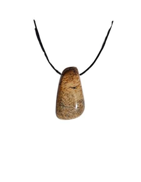 Photo de Pendentif triface percé en Jaspe paysage - encens.business - Boutique ésotérique en ligne - vente de Pendentif triface percé 