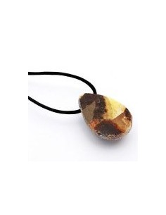 Photo de Pendentif semi poli en jaspe polychrome - encens.business - Boutique ésotérique en ligne - vente de Pendentif semi poli en ja
