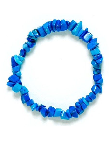 Photo de Bracelet chips howlite colorée - encens.business - Boutique ésotérique en ligne - vente de Bracelet chips howlite colorée