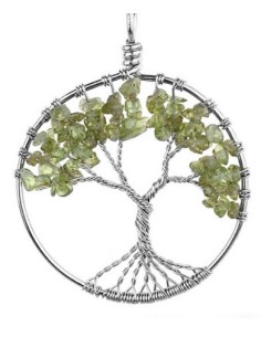 Photo de Pendentif arbre de vie en péridot - encens.business - Boutique ésotérique en ligne - vente de Pendentif arbre de vie en périd