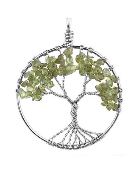 Photo de Pendentif arbre de vie en péridot - encens.business - Boutique ésotérique en ligne - vente de Pendentif arbre de vie en périd