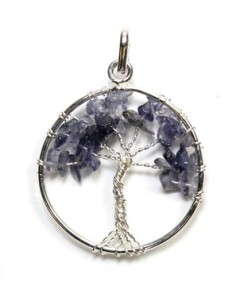 Photo de Pendentif arbre de vie en iolite - encens.business - Boutique ésotérique en ligne - vente de Pendentif arbre de vie en iolite