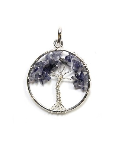 Photo de Pendentif arbre de vie en iolite - encens.business - Boutique ésotérique en ligne - vente de Pendentif arbre de vie en iolite