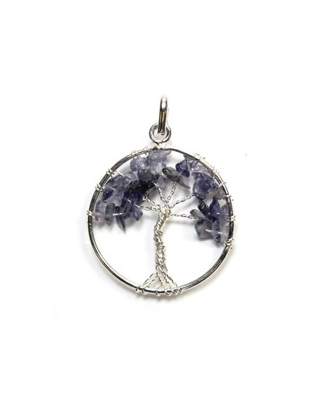 Photo de Pendentif arbre de vie en iolite - encens.business - Boutique ésotérique en ligne - vente de Pendentif arbre de vie en iolite
