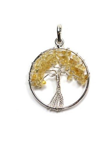 Photo de Pendentif arbre de vie en citrine - encens.business - Boutique ésotérique en ligne - vente de Pendentif arbre de vie en citri