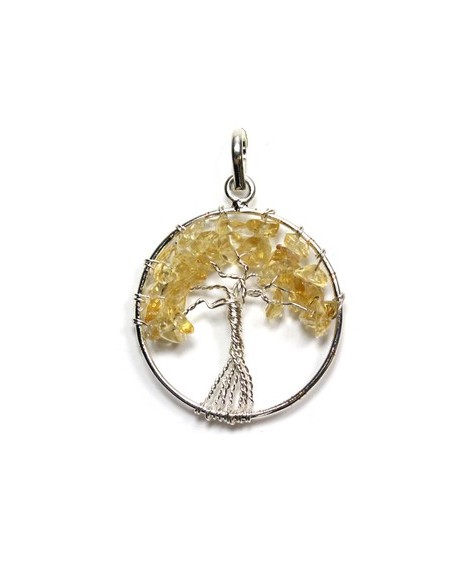 Photo de Pendentif arbre de vie en citrine - encens.business - Boutique ésotérique en ligne - vente de Pendentif arbre de vie en citri