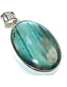 Photo de Pendentif en labradorite cerclé en argent - encens.business - Boutique ésotérique en ligne - vente de Pendentif en labradorit