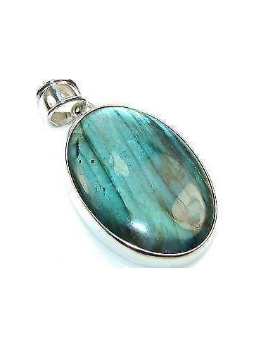 Photo de Pendentif en labradorite cerclé en argent - encens.business - Boutique ésotérique en ligne - vente de Pendentif en labradorit