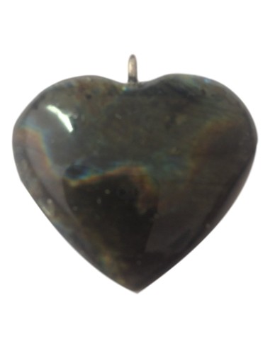 Photo de Pendentif Coeur en labradorite - encens.business - Boutique ésotérique en ligne - vente de Pendentif Coeur en labradorite